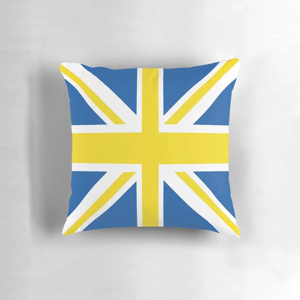 Leeds United Football/Soccer Pillow with Union Jack Flag Design