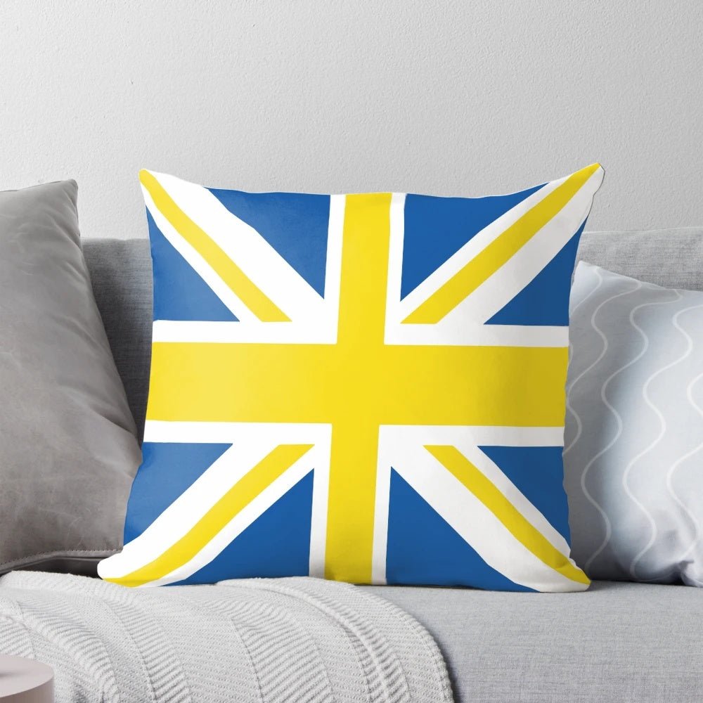 Leeds United Football/Soccer Pillow with Union Jack Flag Design