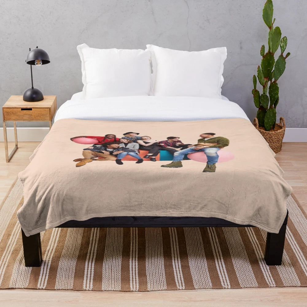 Legacies-inspired plush blanket featuring the characters from the hit CW show