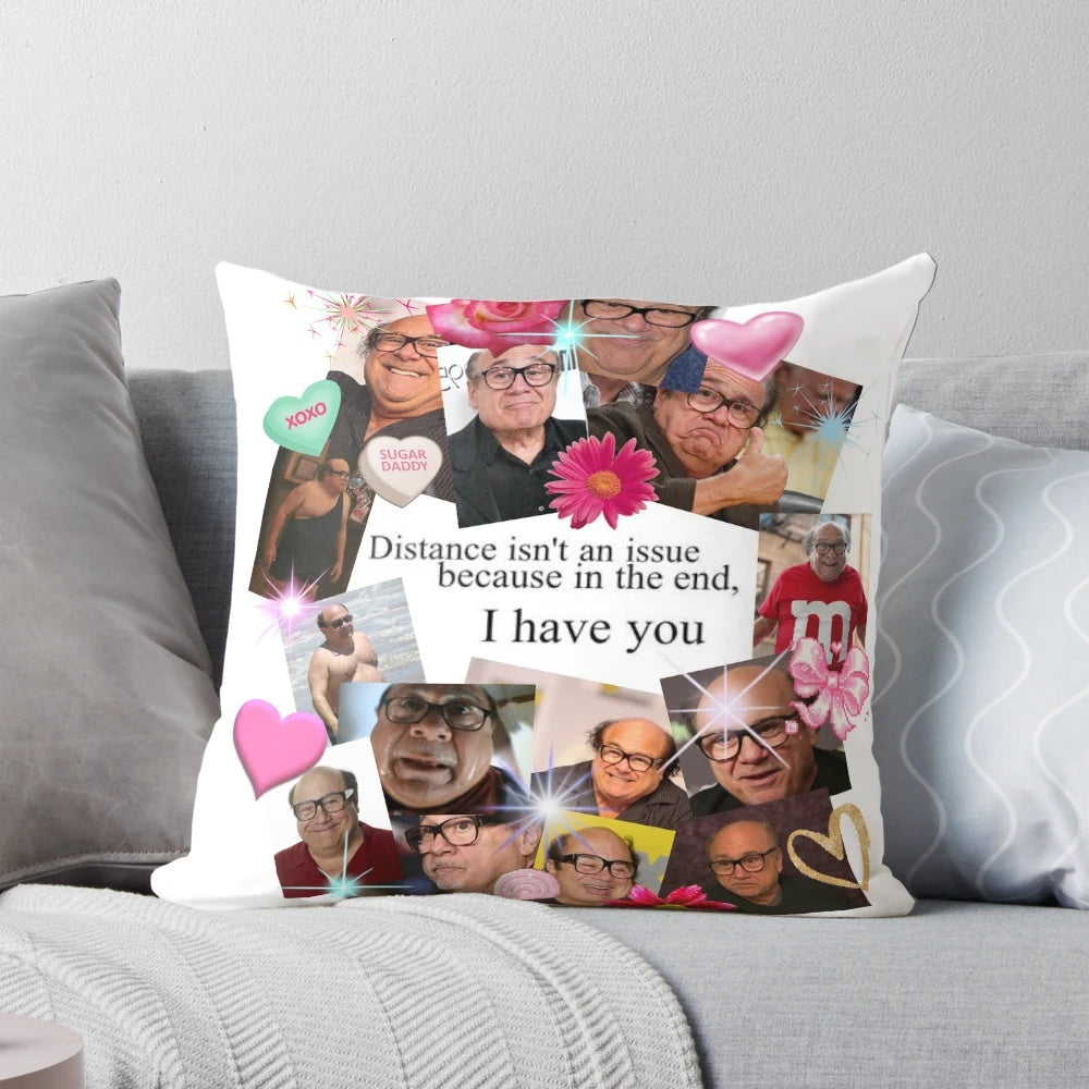 Danny DeVito Pillow - Iconic Hollywood Star Printed on Soft, Plush Cushion
