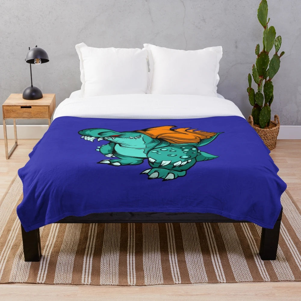 Legendary animal plush blanket with New York Yankees design