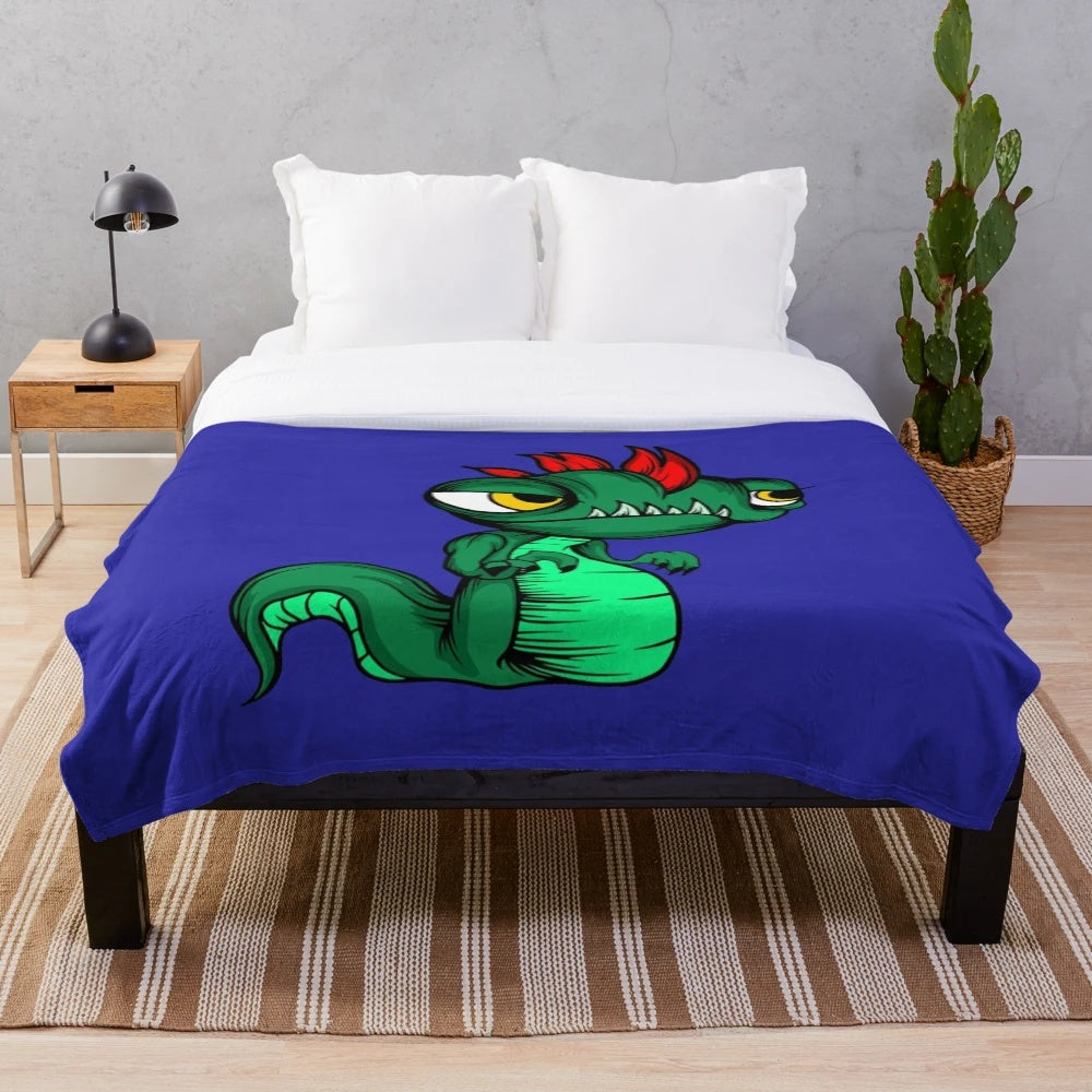 Legendary animal plush blanket featuring New York Yankees symbols