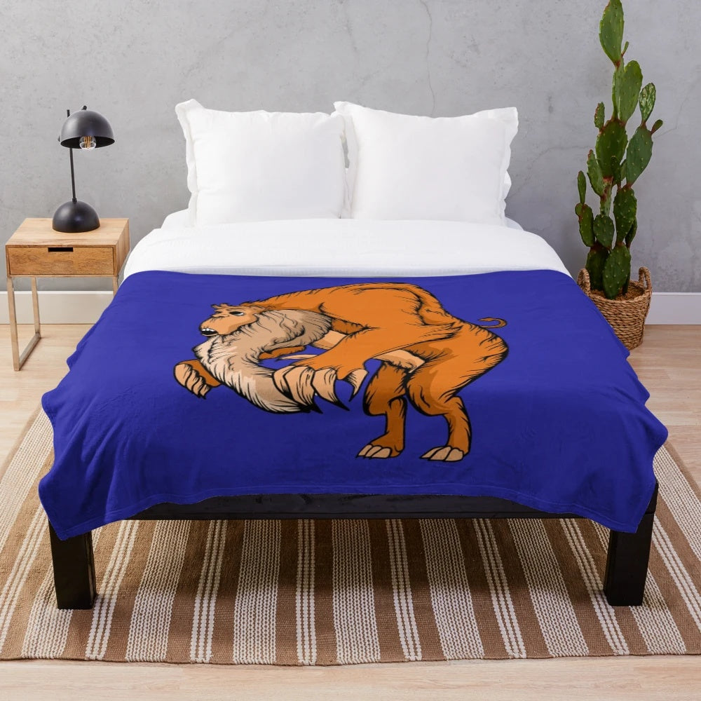 Plush blanket featuring a legendary animal design, inspired by the Bronx Zoo