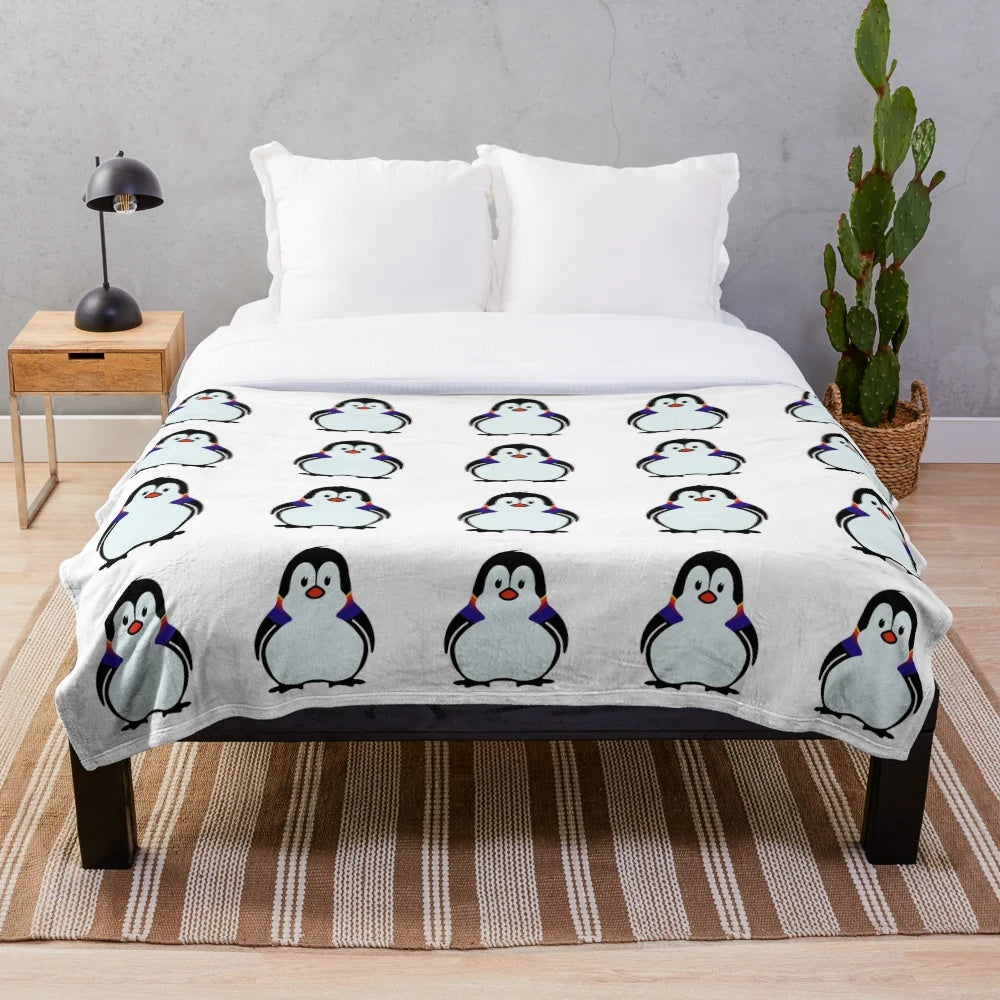 Colorful abstract plush blanket featuring legendary animal design