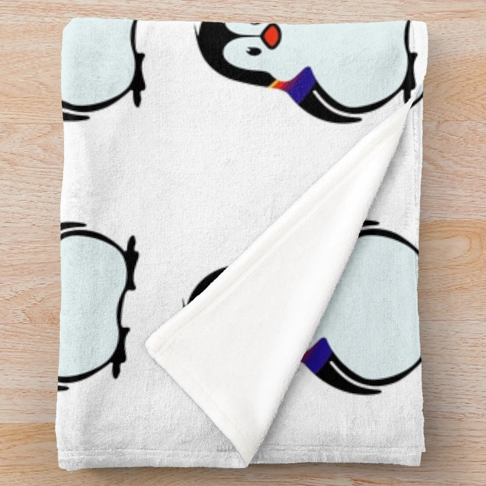 Colorful abstract plush blanket featuring legendary animal design