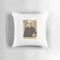 Decorative pillow featuring the image of Bat Masterson, a famous marshal and gambler of the Old West