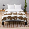 Legendary bear plush blanket featuring abstract animal art design