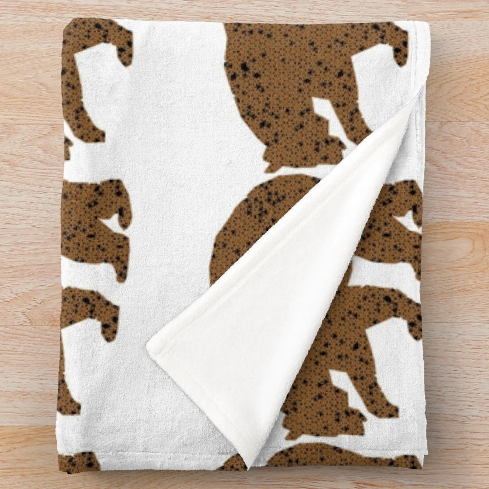 Legendary bear plush blanket featuring abstract animal art design