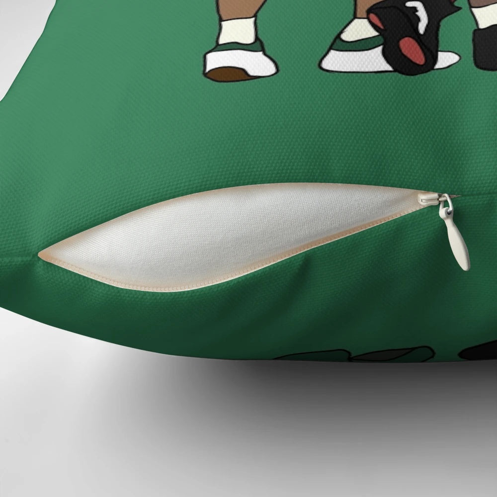 Boston Celtics basketball stars Ray Allen, Paul Pierce, and Kevin Garnett featured on a comfortable pillow