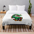 Plush blanket featuring a cool anime-style illustration of a legendary dragon
