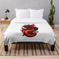 Legendary Dragon Art Anime Style Plush Blanket