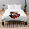 Plush blanket with a cool anime-style dragon illustration