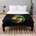 Plush blanket featuring a cool anime-style illustration of legendary dragons