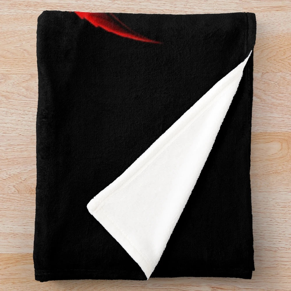 Plush blanket featuring a dragon art illustration in an anime and manga style