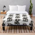Enchanted knight and dragon fantasy plush blanket