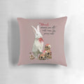 Decorative throw pillow featuring the infamous killer rabbit from Monty Python's Caerbannog