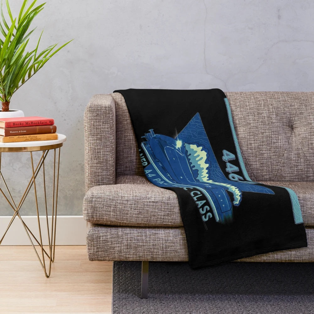 Mallard Pacific Class Steam Locomotive Engine Plush Blanket