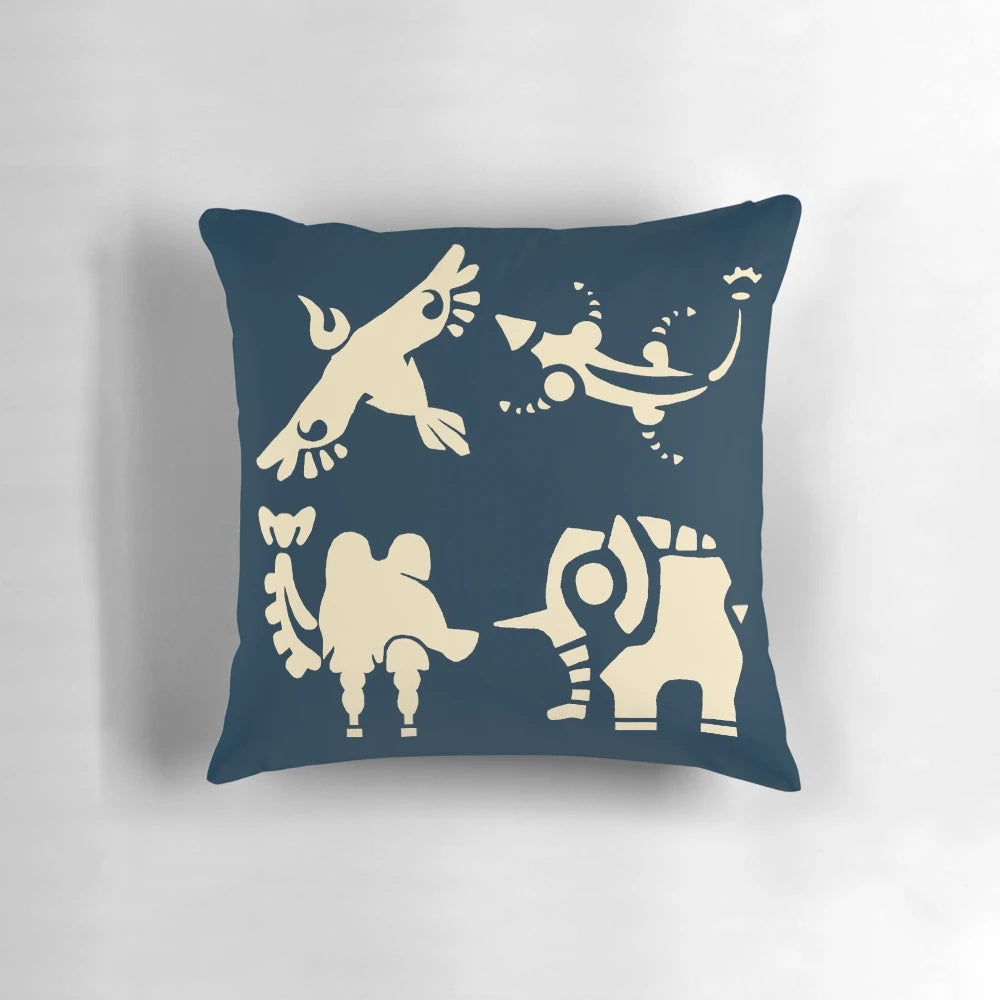 Mechanical Marvels Pillow featuring a minimalistic design inspired by the Legend of Zelda: Breath of the Wild