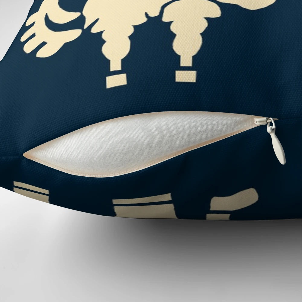 Mechanical Marvels Pillow featuring a minimalistic design inspired by the Legend of Zelda: Breath of the Wild