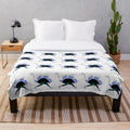Ostrich plush blanket with abstract and colorful design
