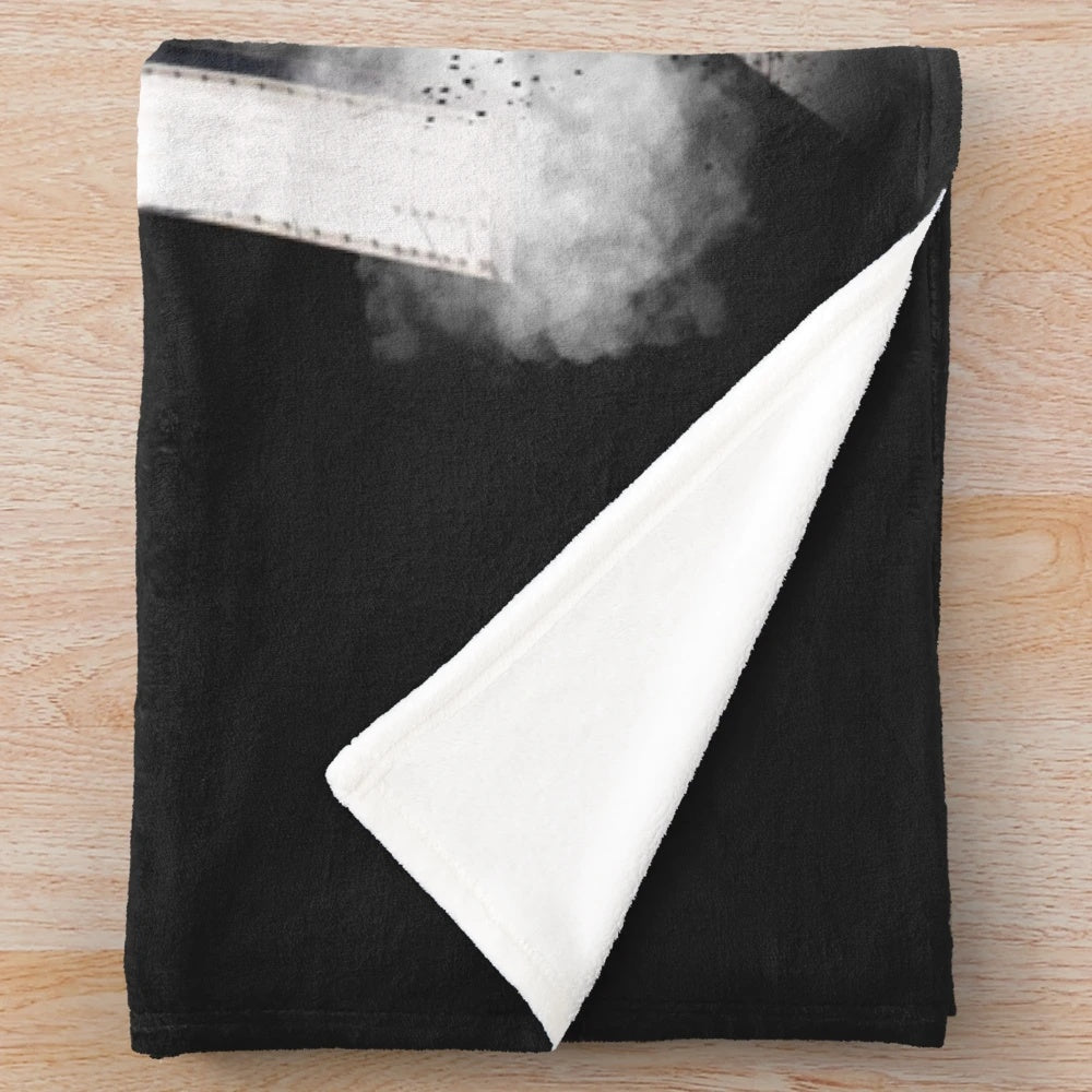 Detailed plush blanket featuring the iconic Southern Pacific 4449 Daylight steam locomotive