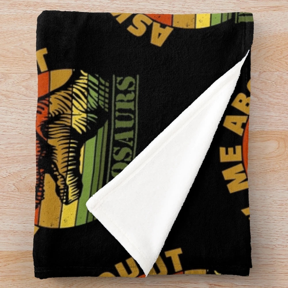 Legendary T-Rex dinosaur design on a soft, cozy plush blanket for dinosaur lovers