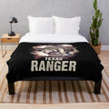 Plush blanket featuring a legendary Texas Ranger character