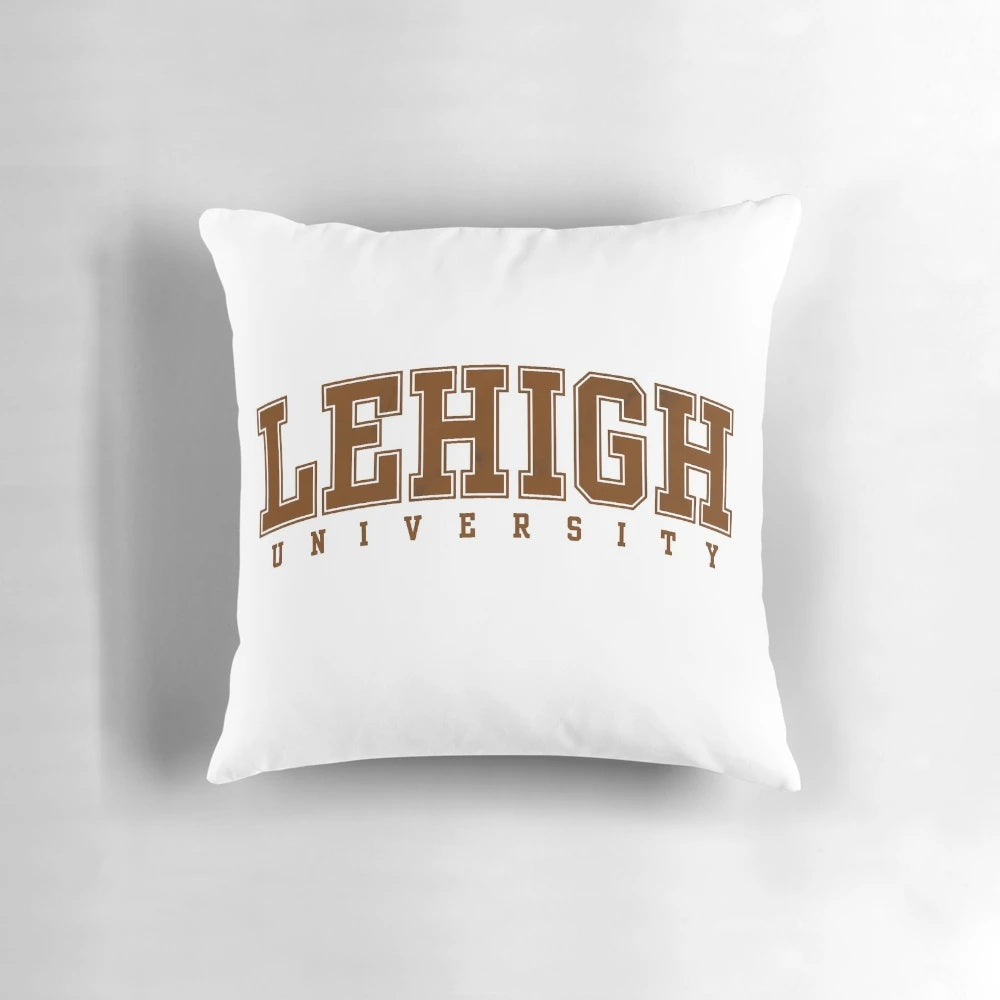 Lehigh University Mountain Hawks Pillow featuring the Lehigh University logo and mascot
