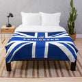 Leicester-inspired Union Jack design on a soft, plush blanket