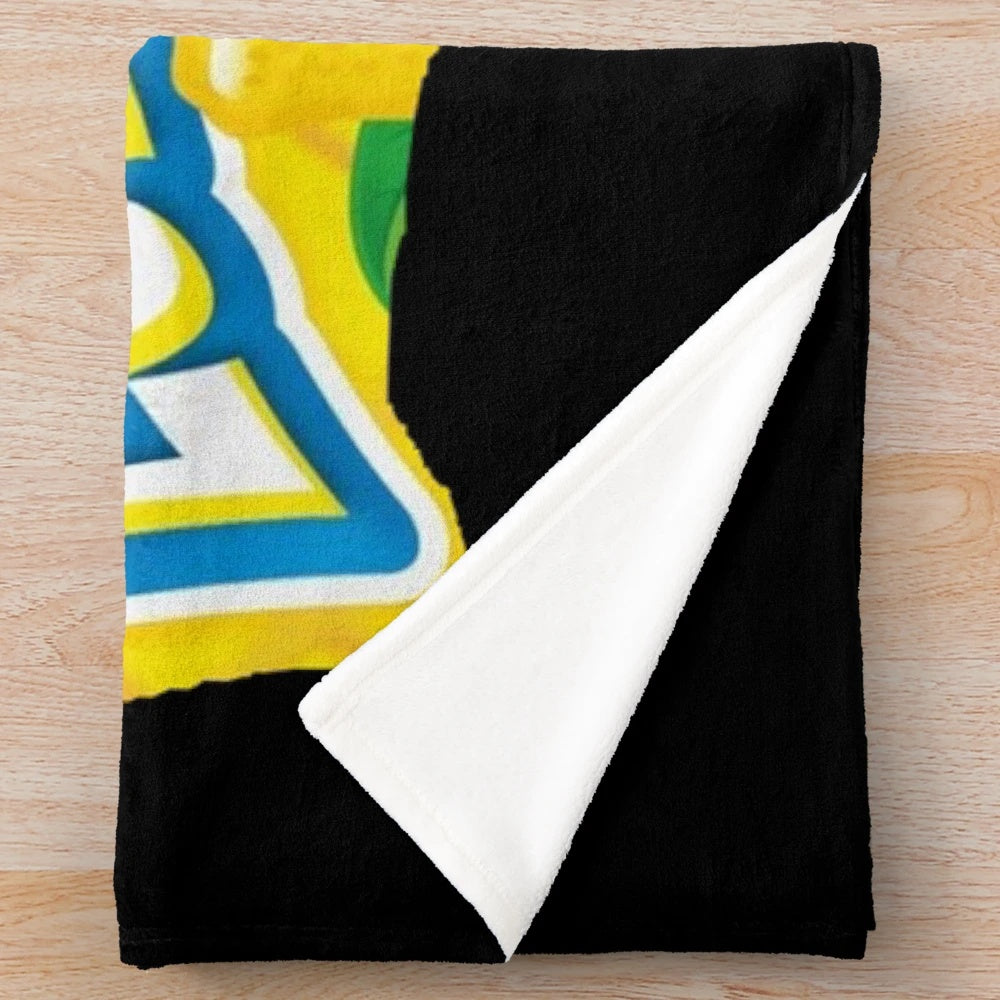 Lemonhead candy-inspired plush blanket