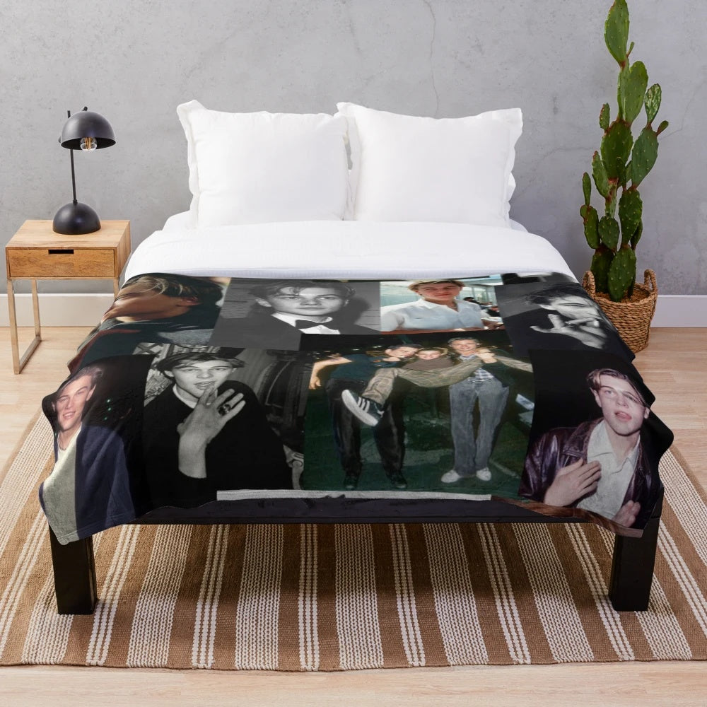 Leonardo DiCaprio inspired plush blanket