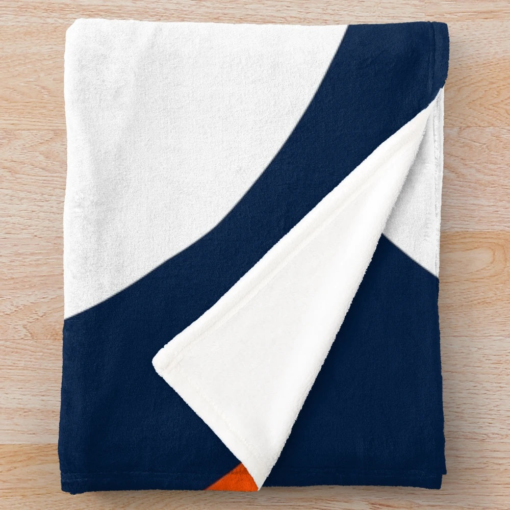 Leon Draisaitl themed plush blanket in Edmonton Oilers colors and jersey number