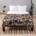 Leonardo DiCaprio photo collage printed on a soft, cozy plush blanket
