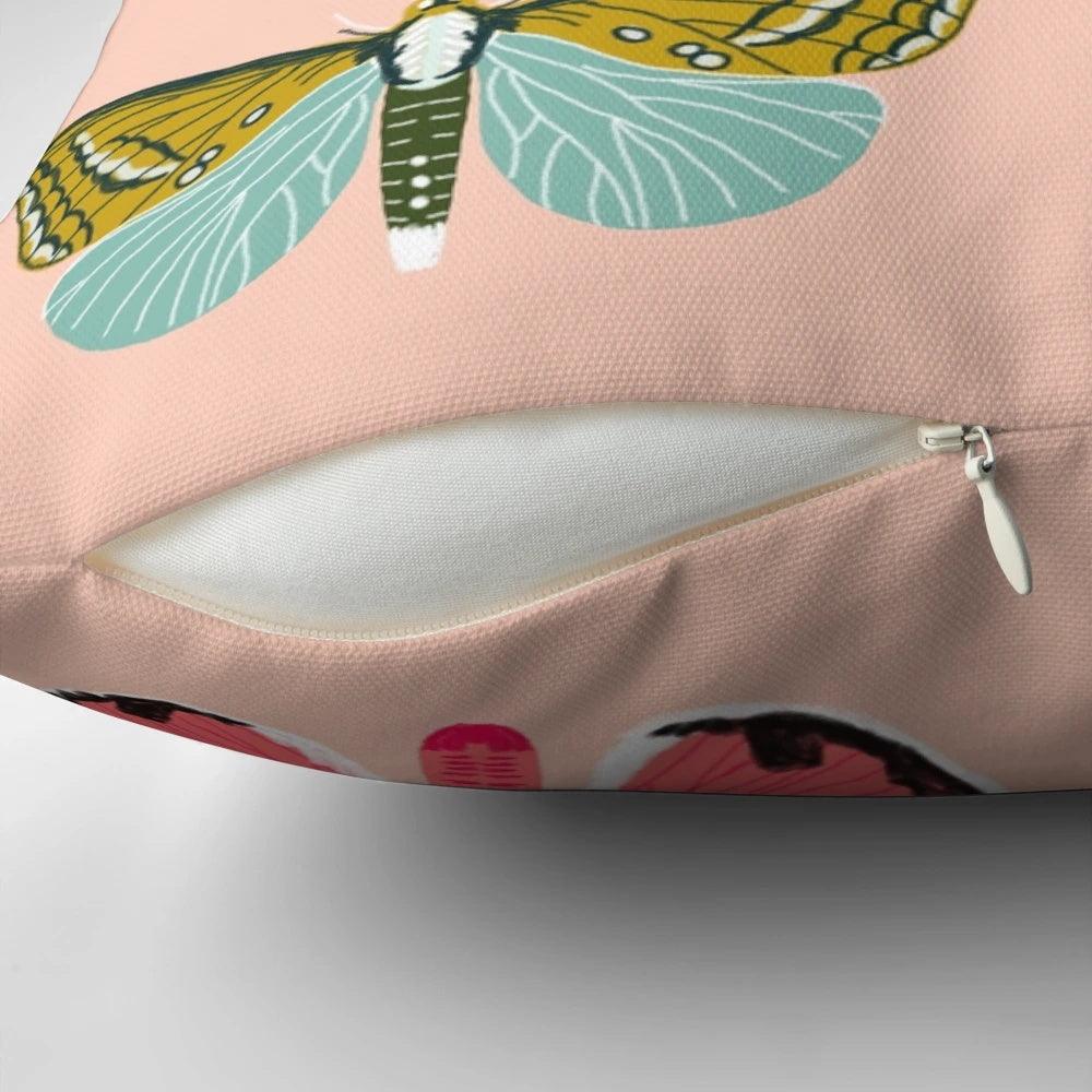 Lepidoptery No. 1 butterfly and moth print pillow by Andrea Lauren