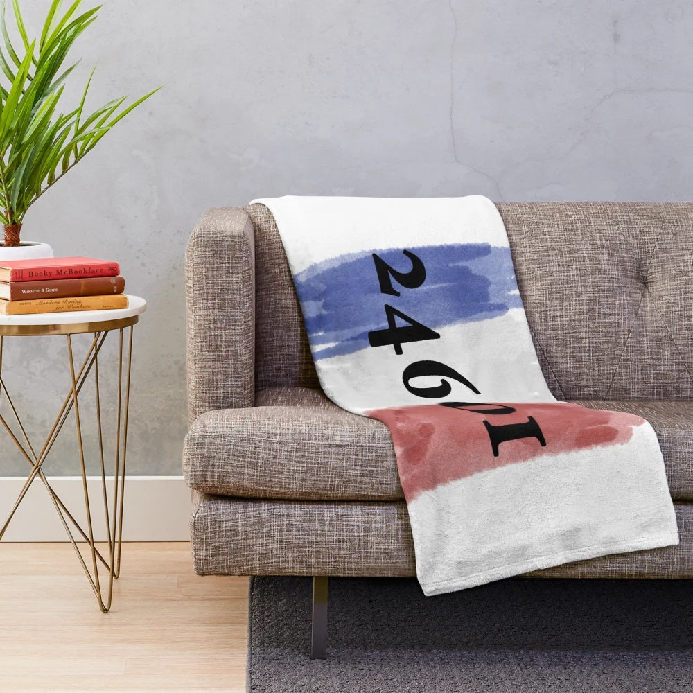 Les Misérables Inspired Plush Blanket with 24601 Design