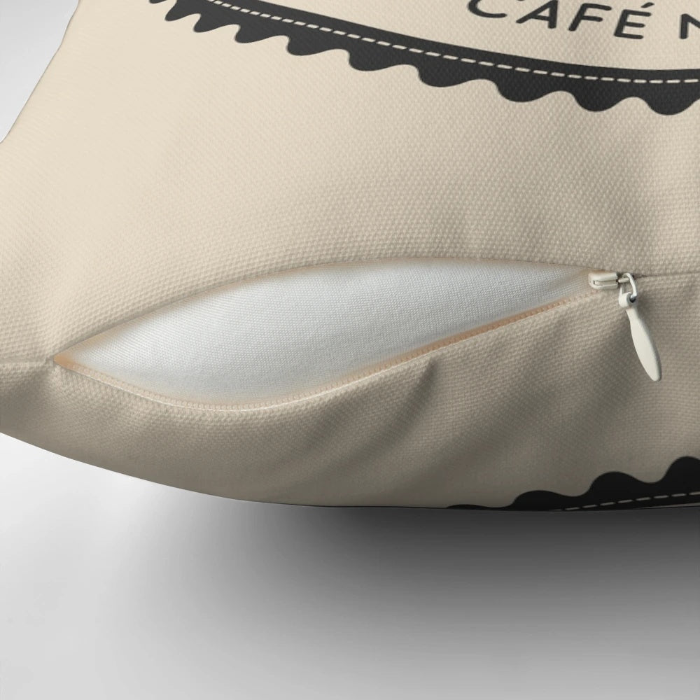 Les Miserables Cafe Musain Pillow with Characters Enjolras, Grantaire, Courfeyrac, and Combeferre