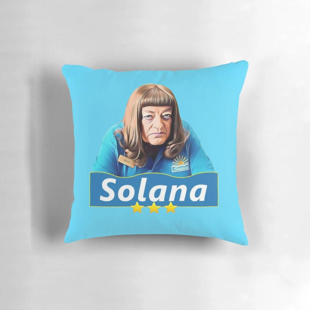 Lesley Benidorm TV Show Pillow, featuring a character from the popular British sitcom