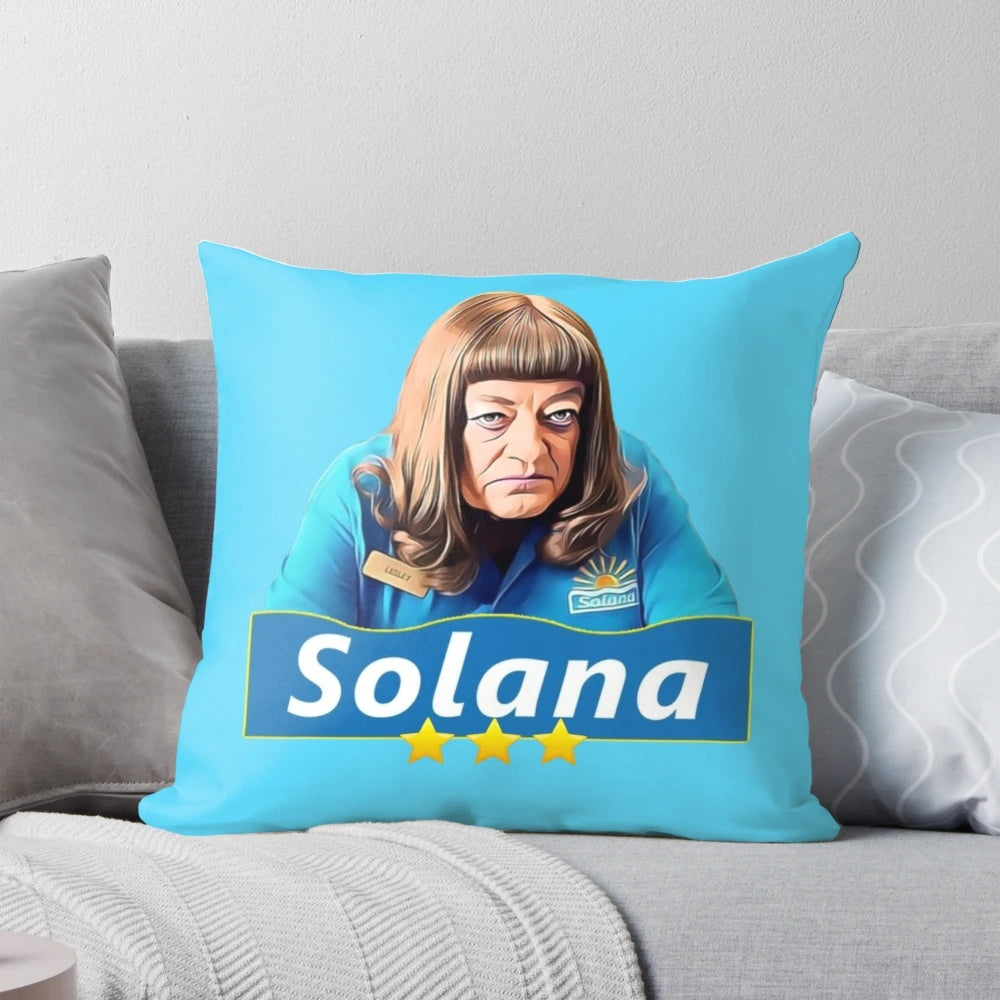 Lesley Benidorm TV Show Pillow, featuring a character from the popular British sitcom