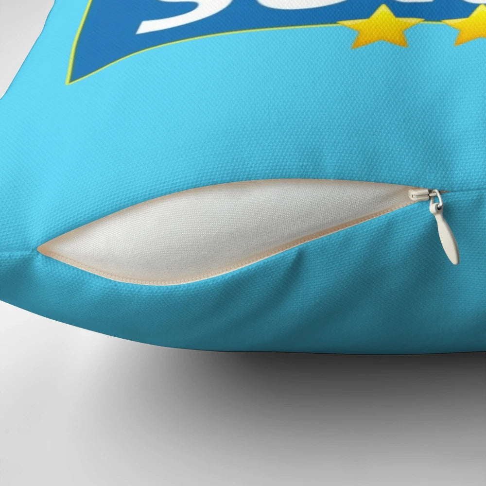 Lesley Benidorm TV Show Pillow, featuring a character from the popular British sitcom