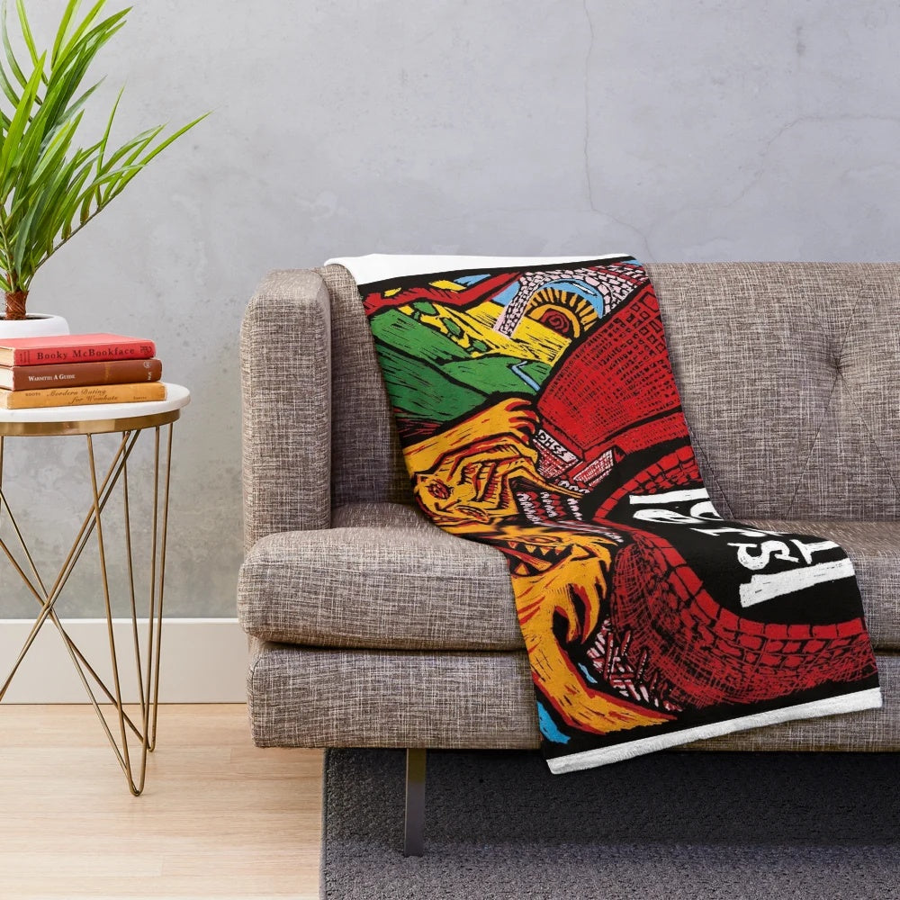 Levellers Inspired Plush Blanket with Band Artwork