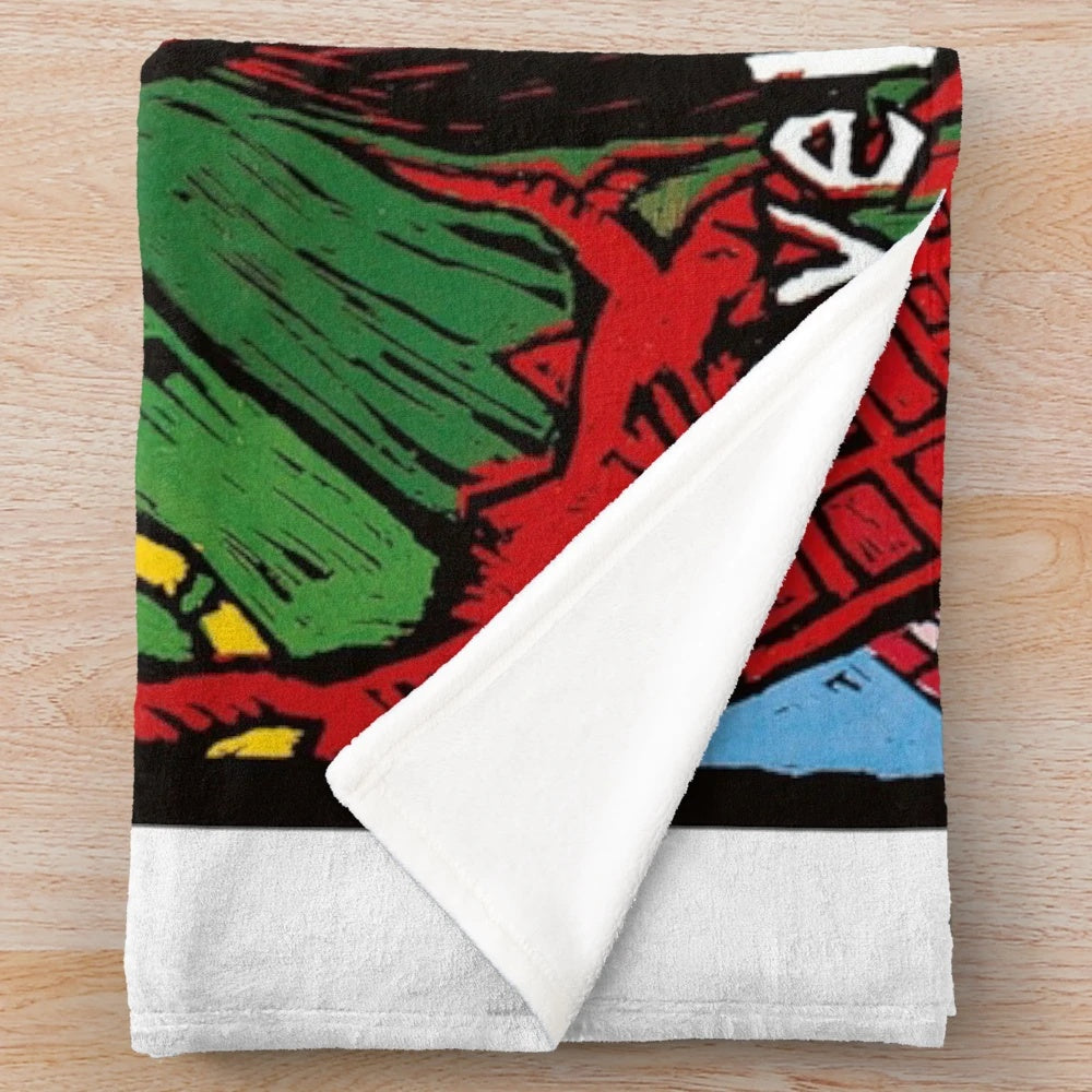Levellers Inspired Plush Blanket with Band Artwork