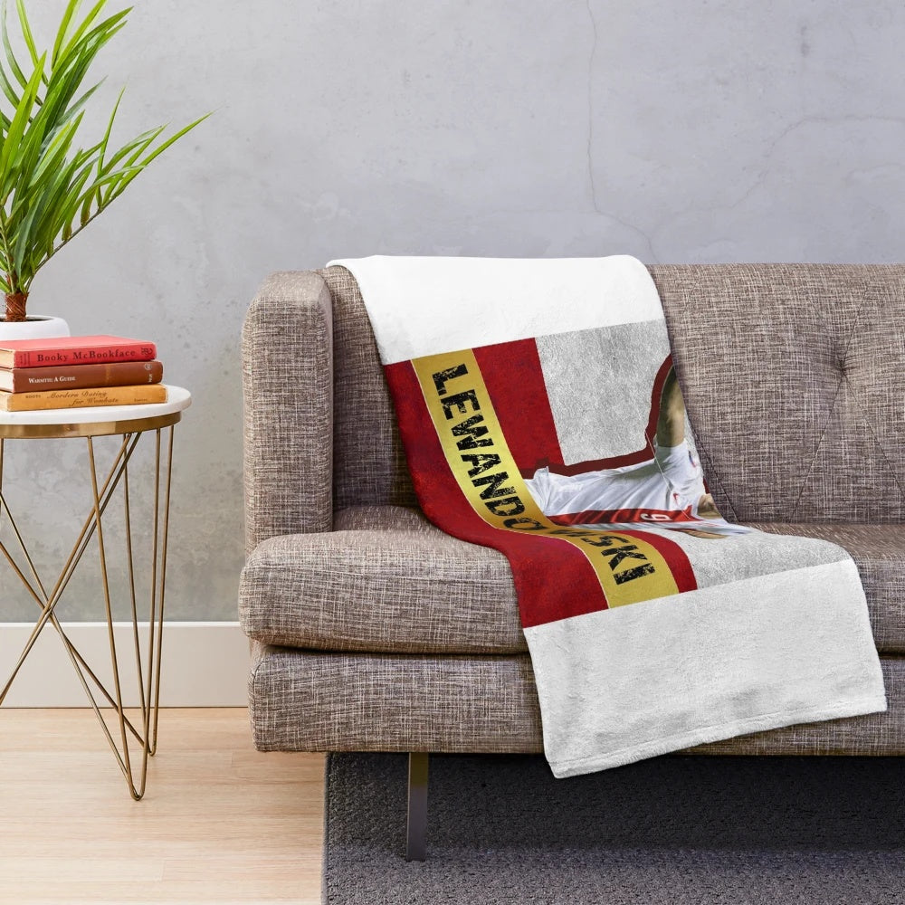 Lewandowski-Inspired Plush Blanket for World Cup 2022 Fans