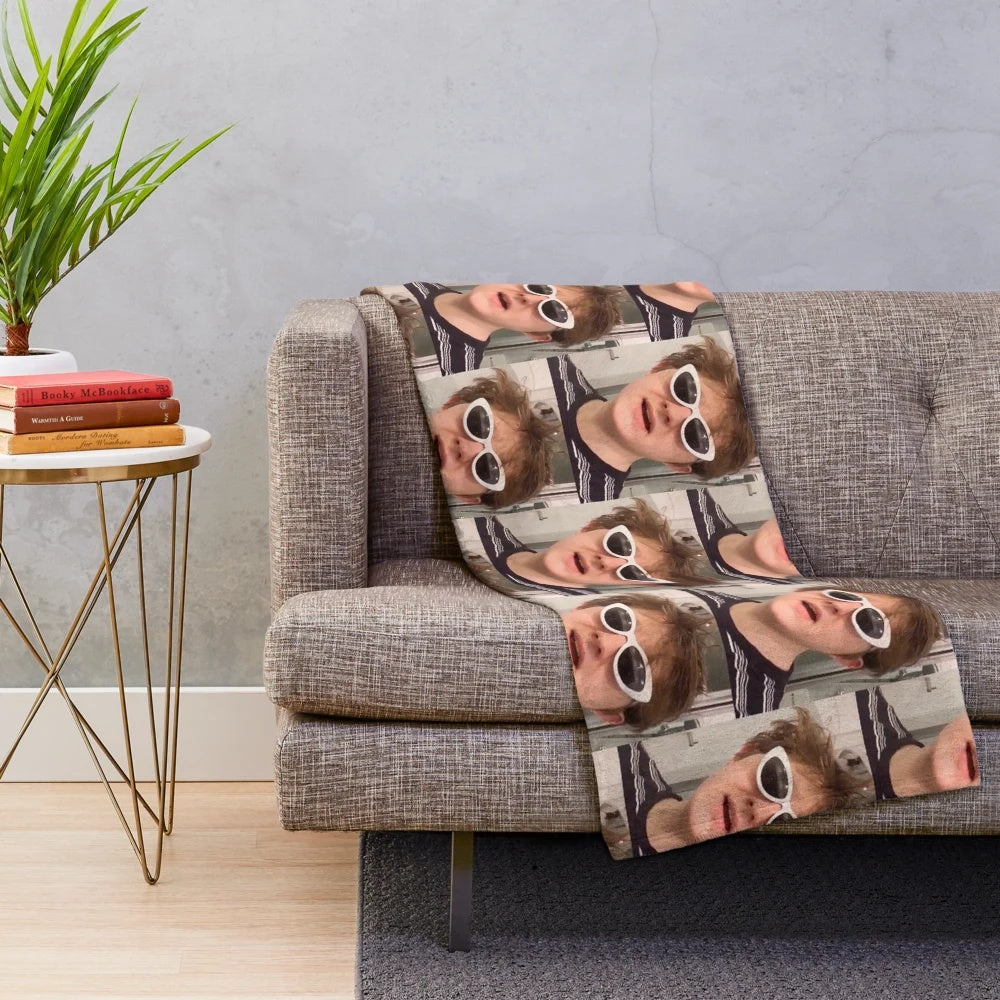 Lewis Capaldi inspired sunglasses plush blanket
