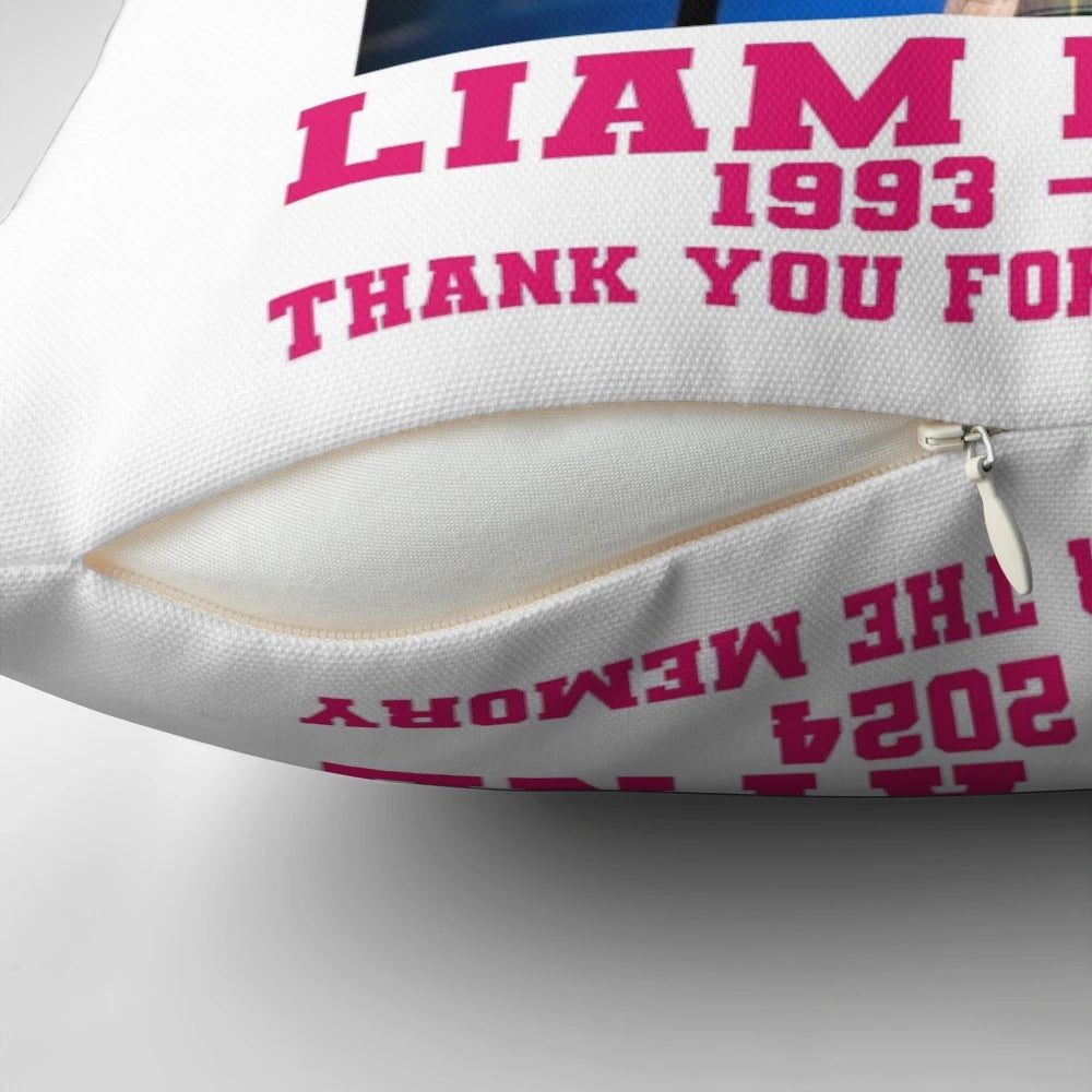 Soft, plush pillow with a portrait of One Direction member Liam Payne