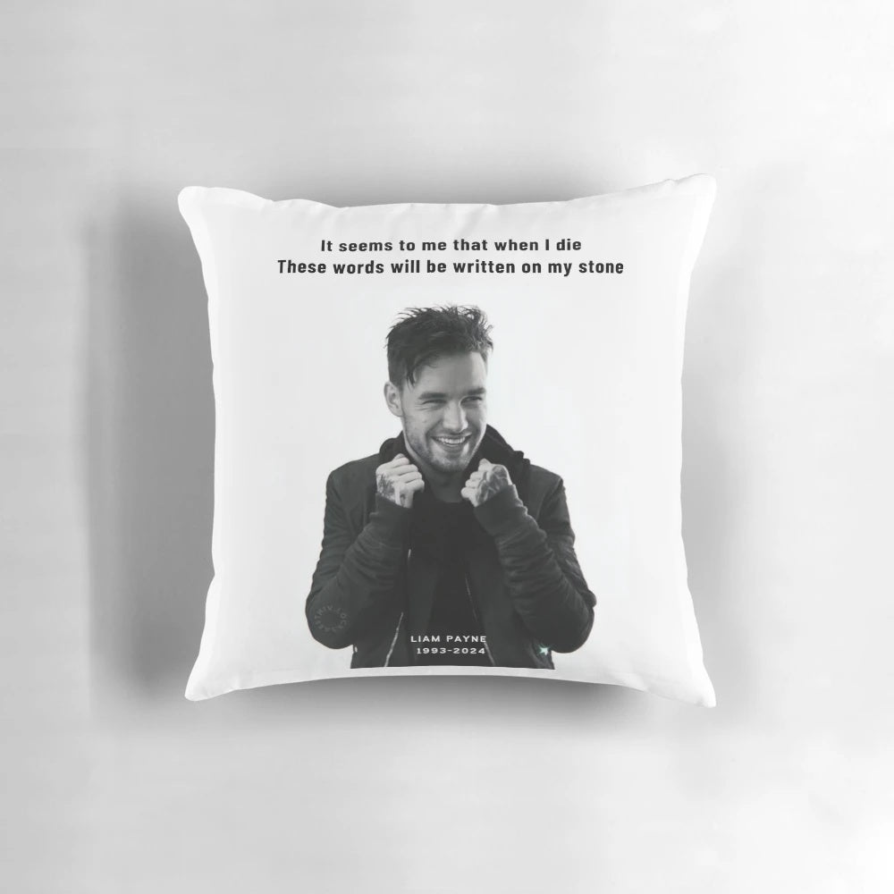 Liam Payne One Direction Pillow featuring the singer and his former band