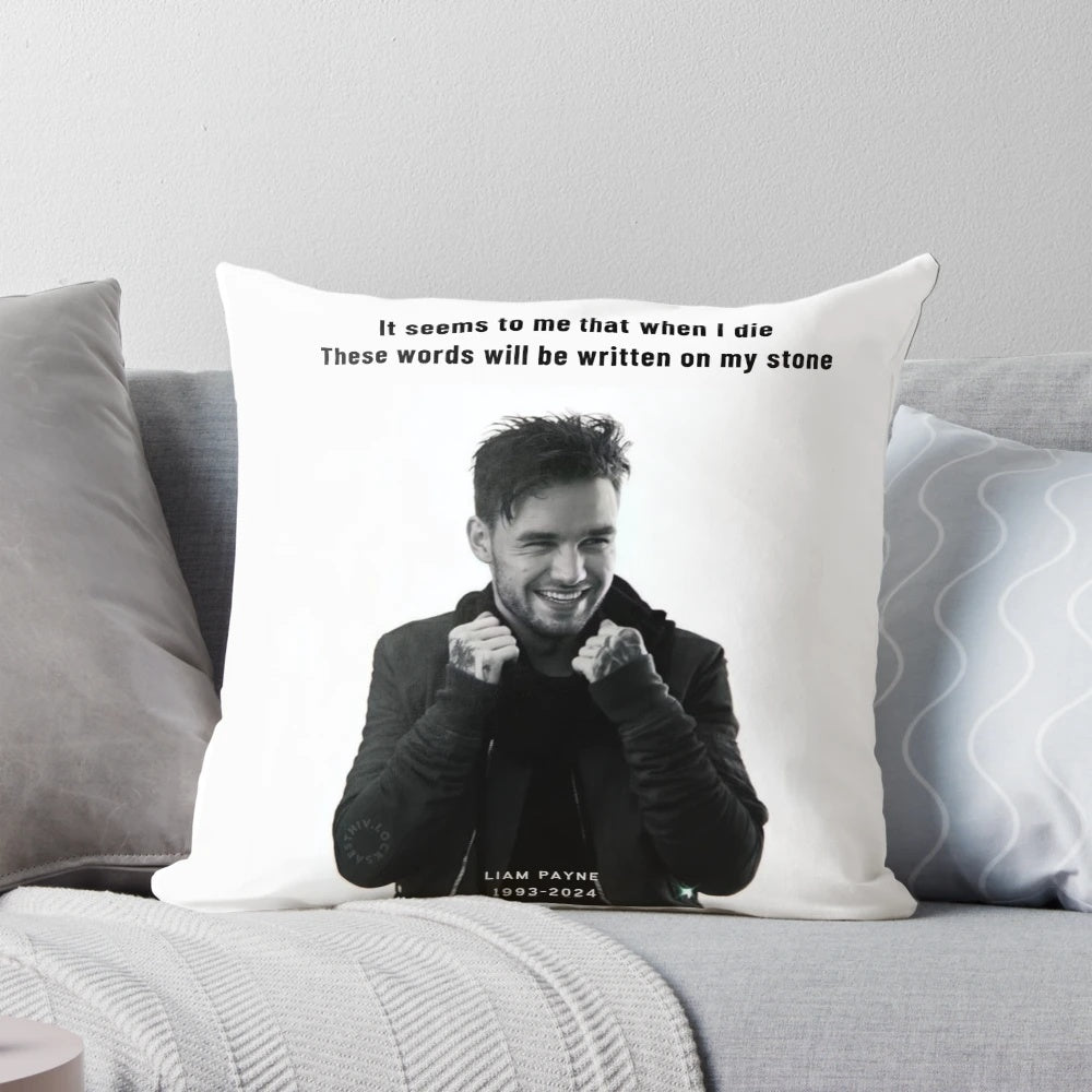 Liam Payne One Direction Pillow featuring the singer and his former band