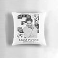 Liam Payne tribute pillow with signature and "Thank You" message