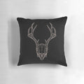 Realistic deer skull decorative throw pillow for cozy nature-inspired home accents