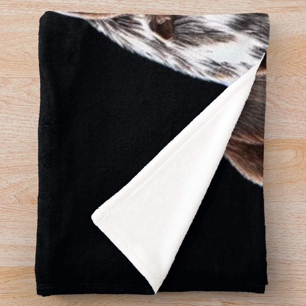Realistic German Shorthaired Pointer dog portrait plush blanket