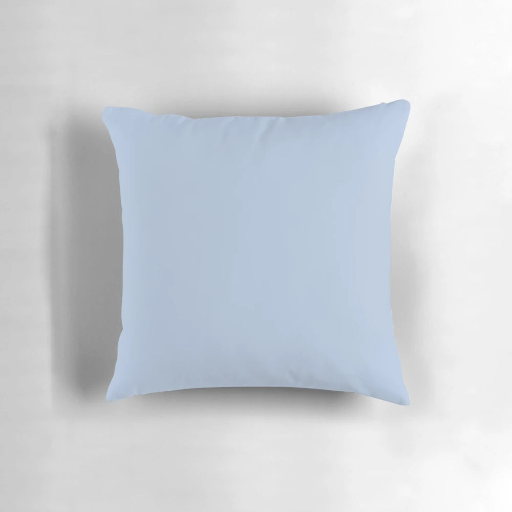 Light steel blue decorative pillow on couch